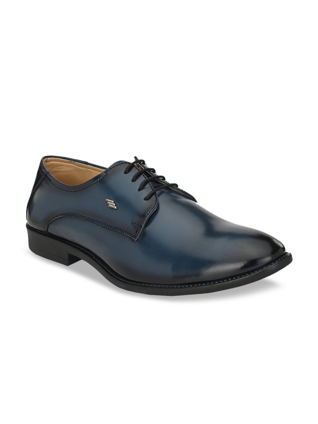 aadi Men Blue Solid Formal Derbys