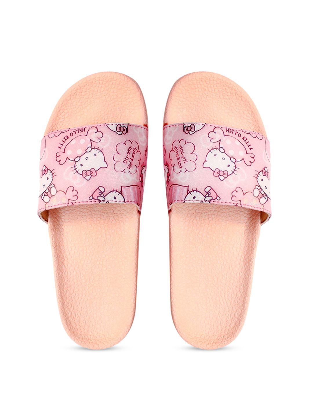 FREECO Women Pink Printed Sliders Price in India