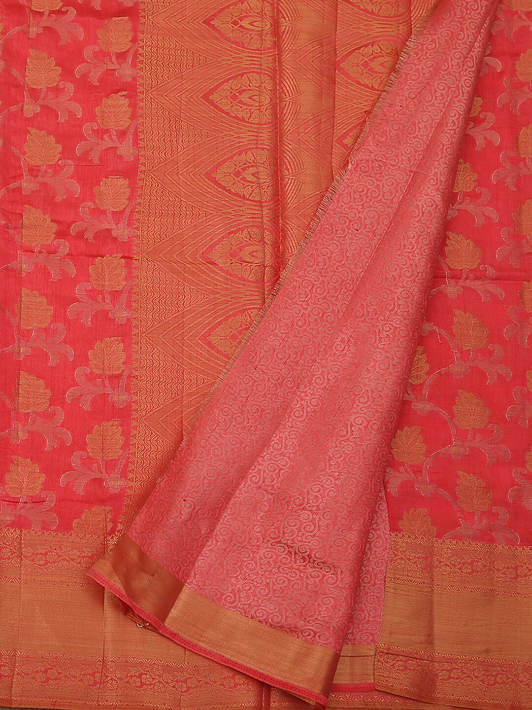 Pothys Pink Woven Design Jute Silk Saree