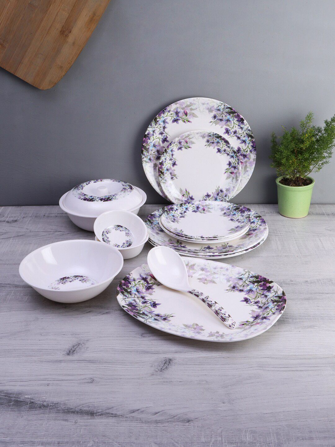 CDI White Set Of 33 Melamine Dinner Set Price in India