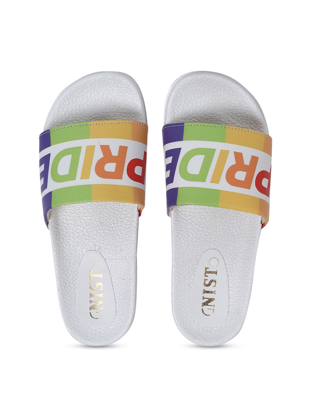 GNIST Women Multicoloured Printed Sliders Price in India