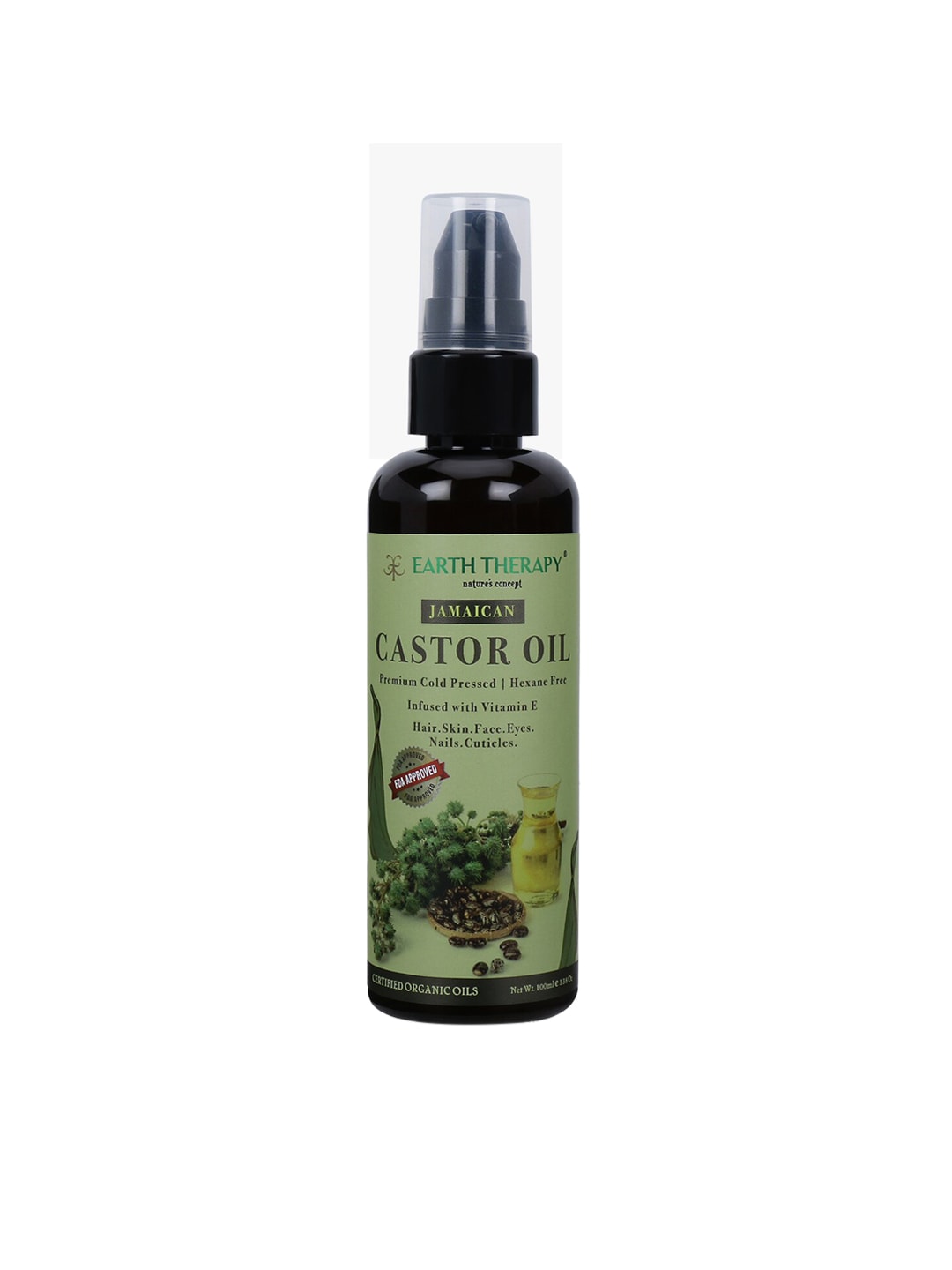 EARTH THERAPY; Yellow Jamaican Castor Oil Price in India
