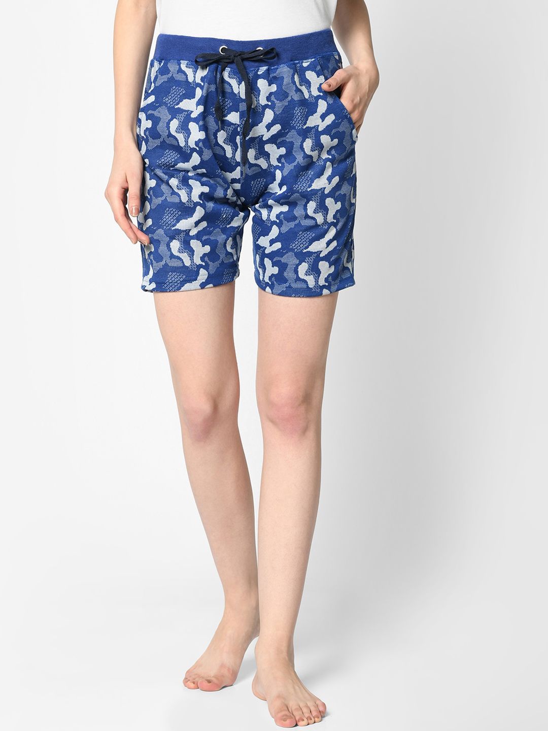VIMAL JONNEY Women Blue Lounge Shorts Price in India
