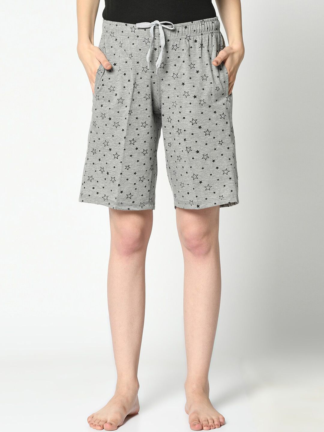 VIMAL JONNEY Women Grey Lounge Shorts Price in India