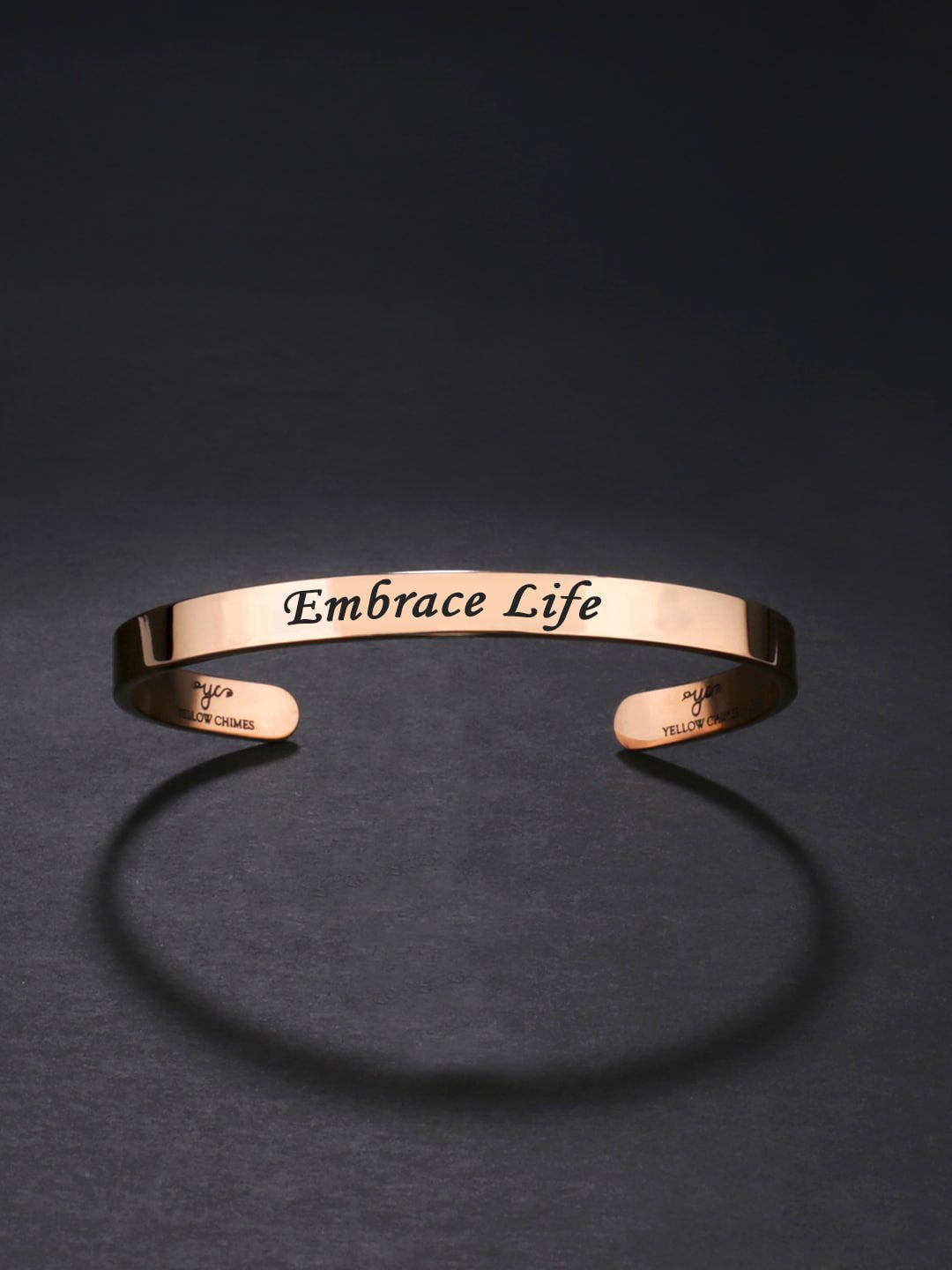 Yellow Chimes  Rose Gold-Plated  Stainless Steel jKada Bracelet Price in India