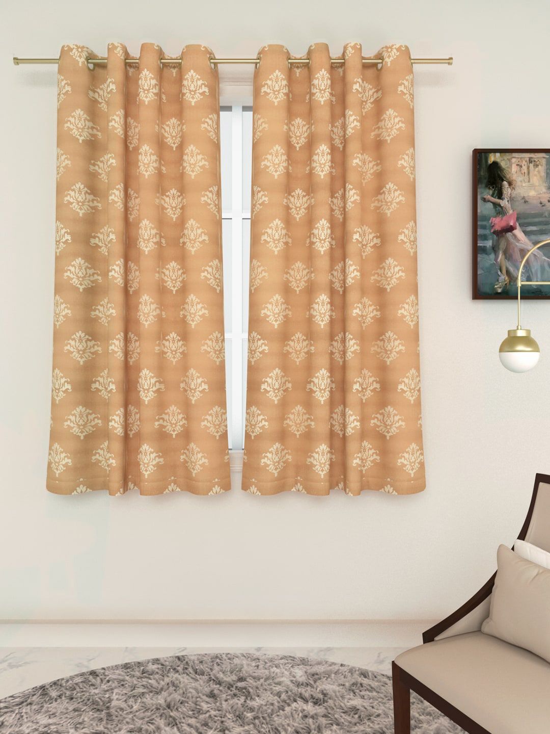 Soumya Beige Single Window Curtain Price in India