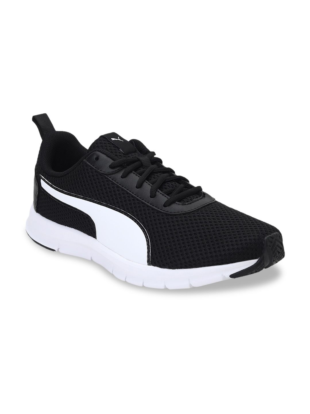 Puma Men Black & White Flexracer 20 IDP Running Shoes