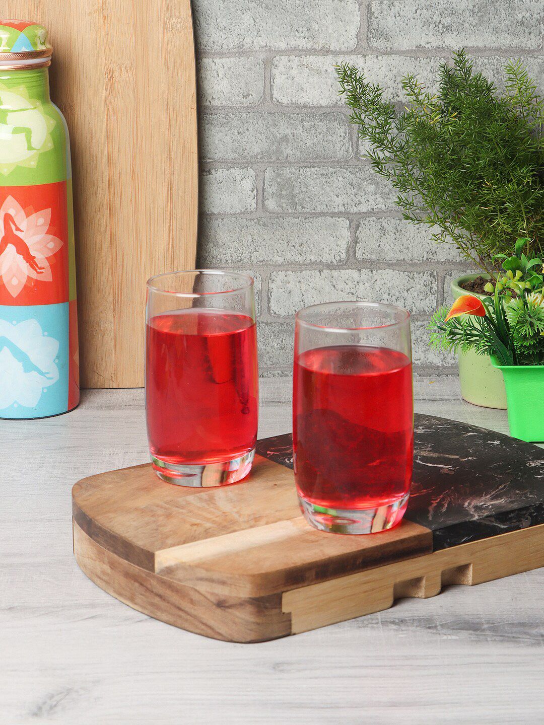 ceradeco Set Of 6 Transparent Solid Water/Juice Glasses Price in India