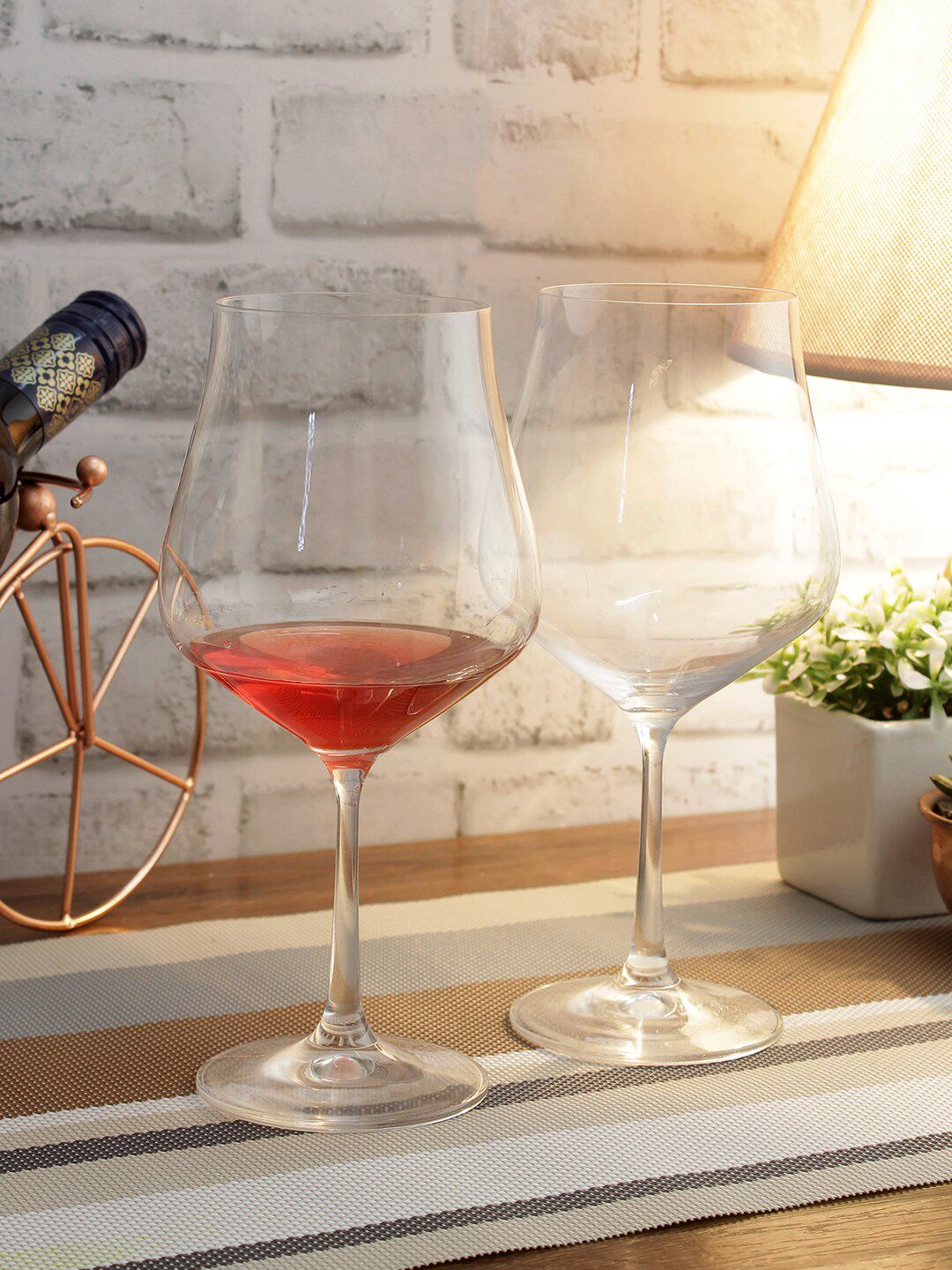 Bohemia Set of 6 Transparent Crystal Wine Glasses 600 ml Price in India