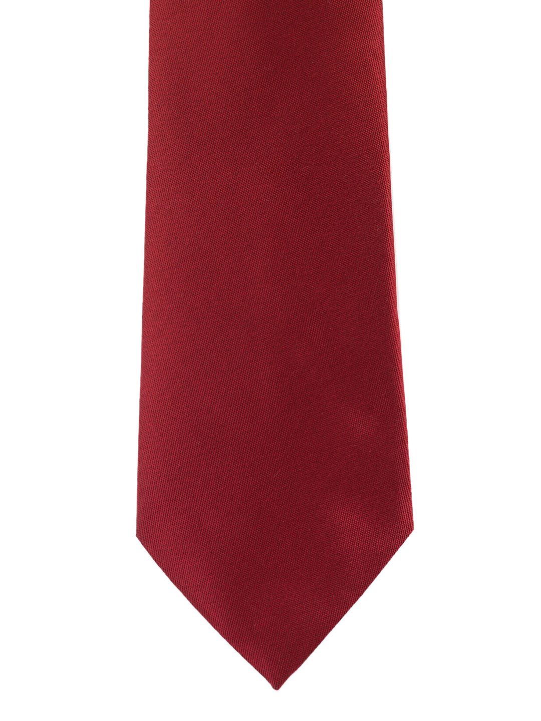 The Tie Hub Maroon Solid Skinny Tie