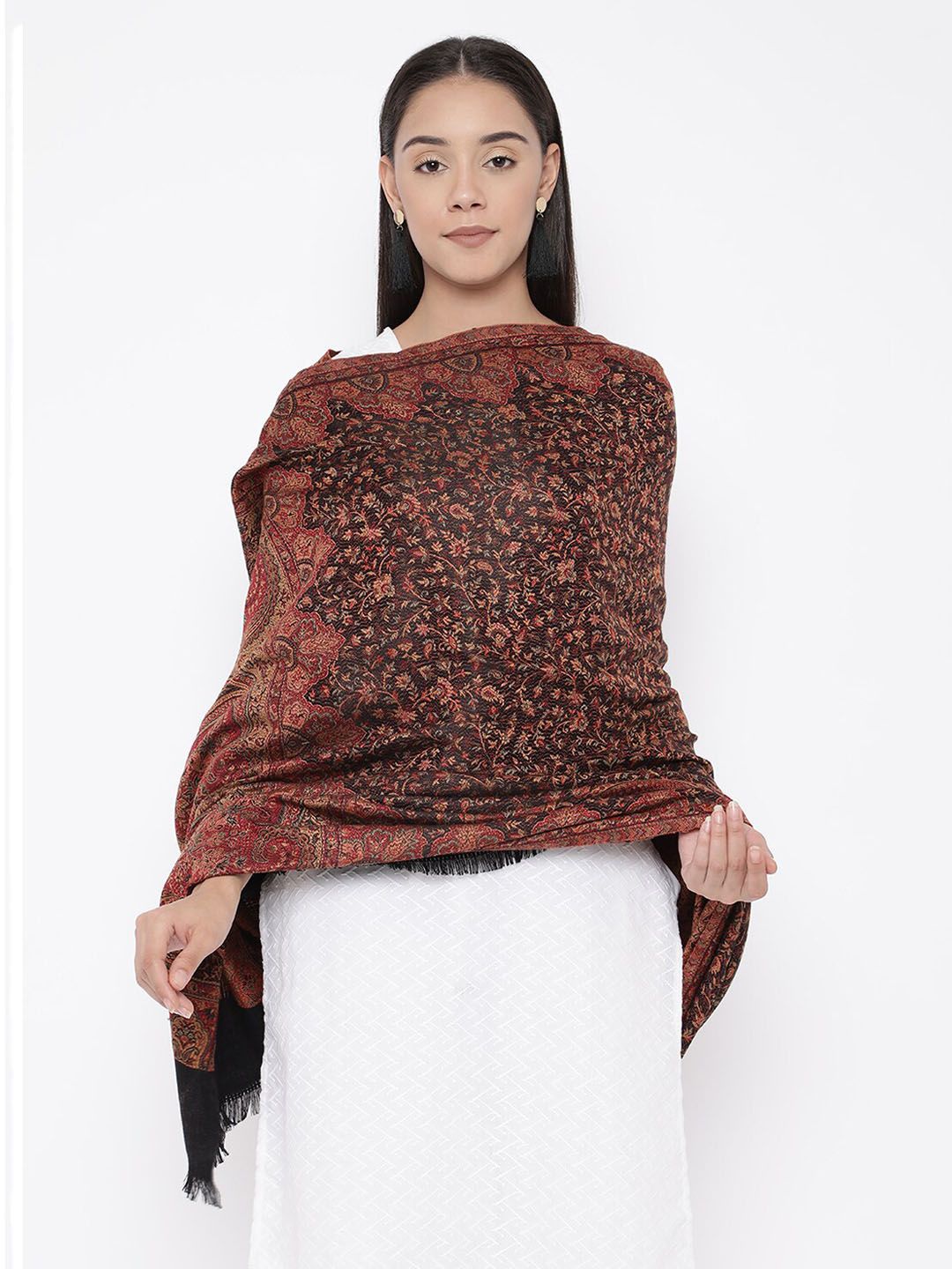 Pashmoda Jamawar Woven Design shawl for women Price in India