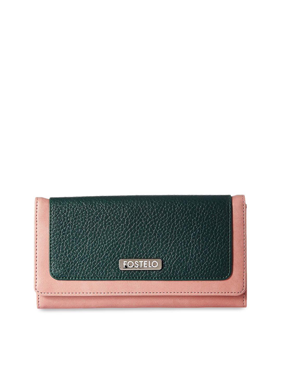 Fostelo Women Green & Pink Colourblocked Envelope Price in India