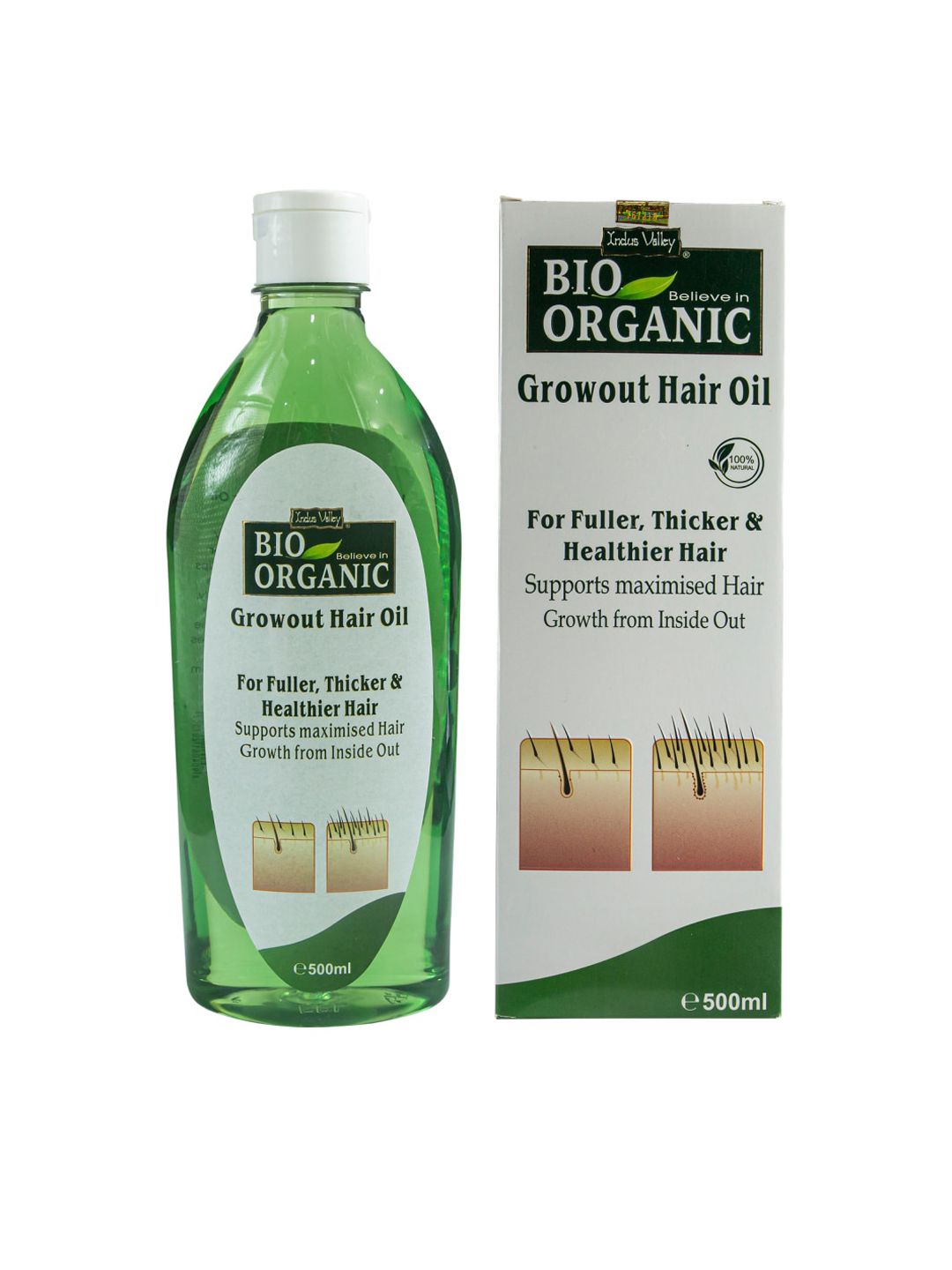 Indus Valley Unisex Bio Organic Growout Hair Oil 500ml Price in India