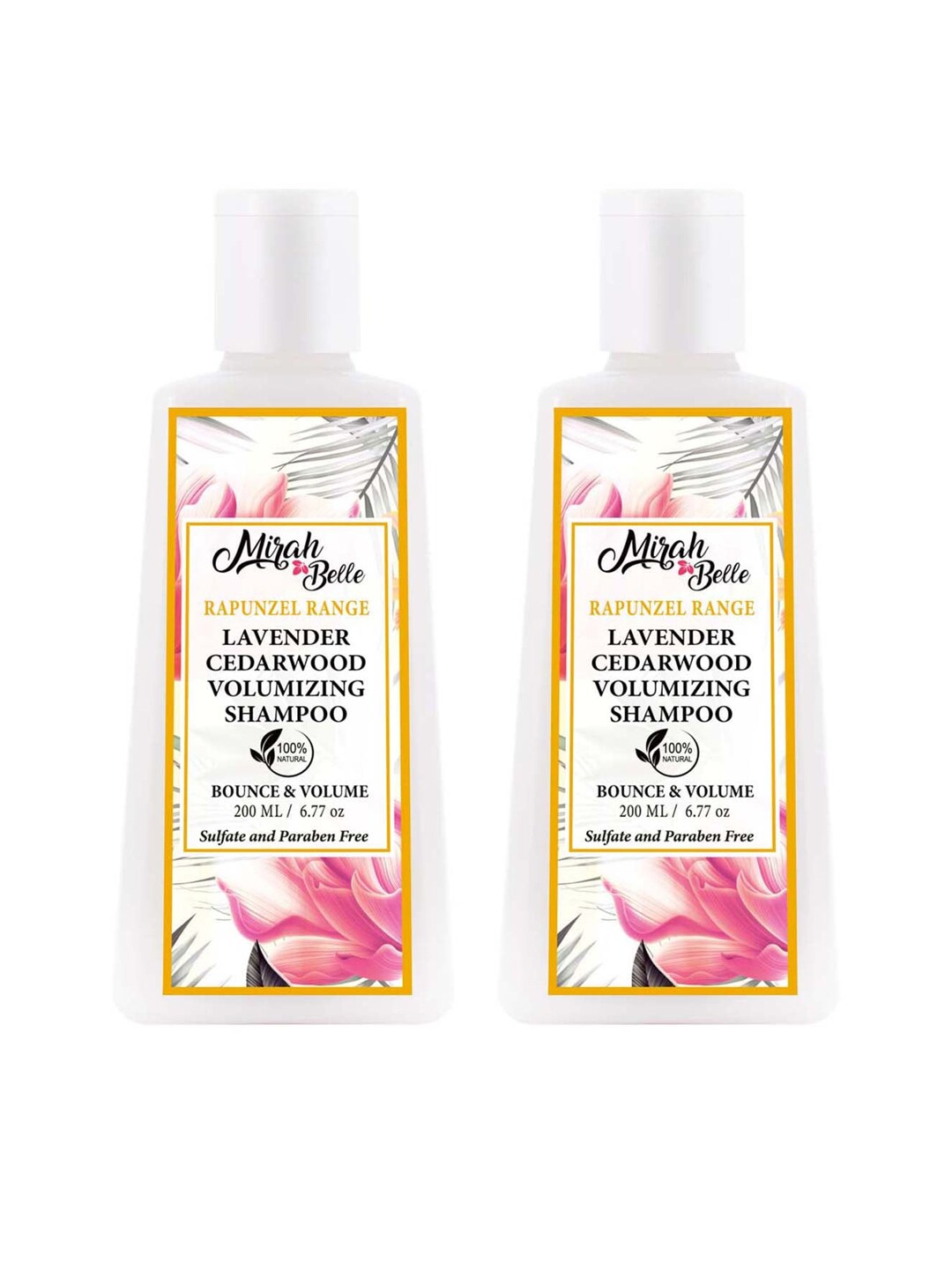 Mirah Belle Pack of 2 Lavender Cedarwood Volumising Shampoo- 200 ml each Price in India