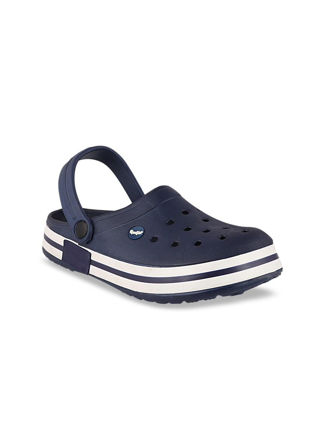 Shoetopia Women Navy Blue Solid Clogs Price in India