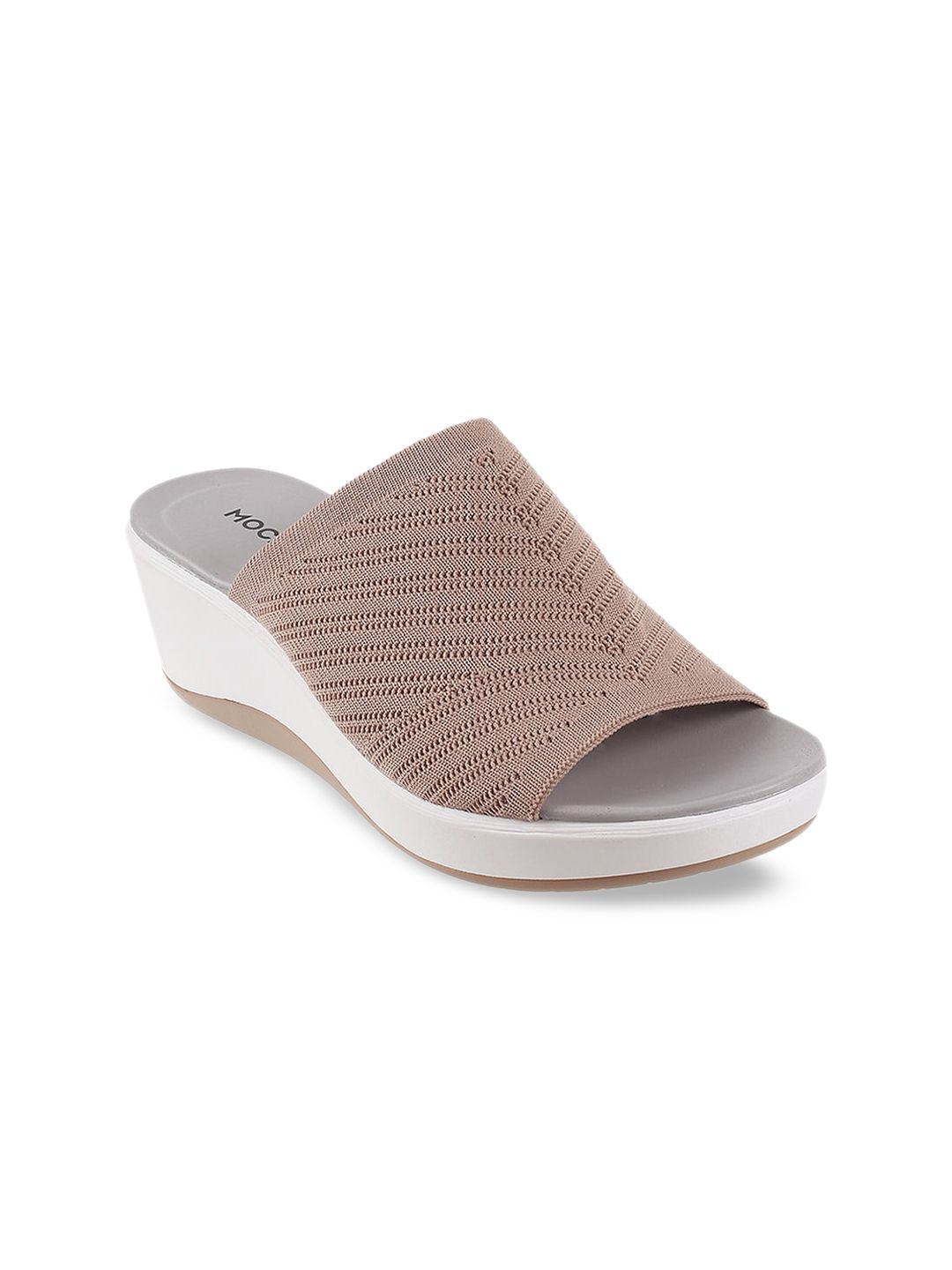 Mochi Women Khaki Woven Design Mules Price in India