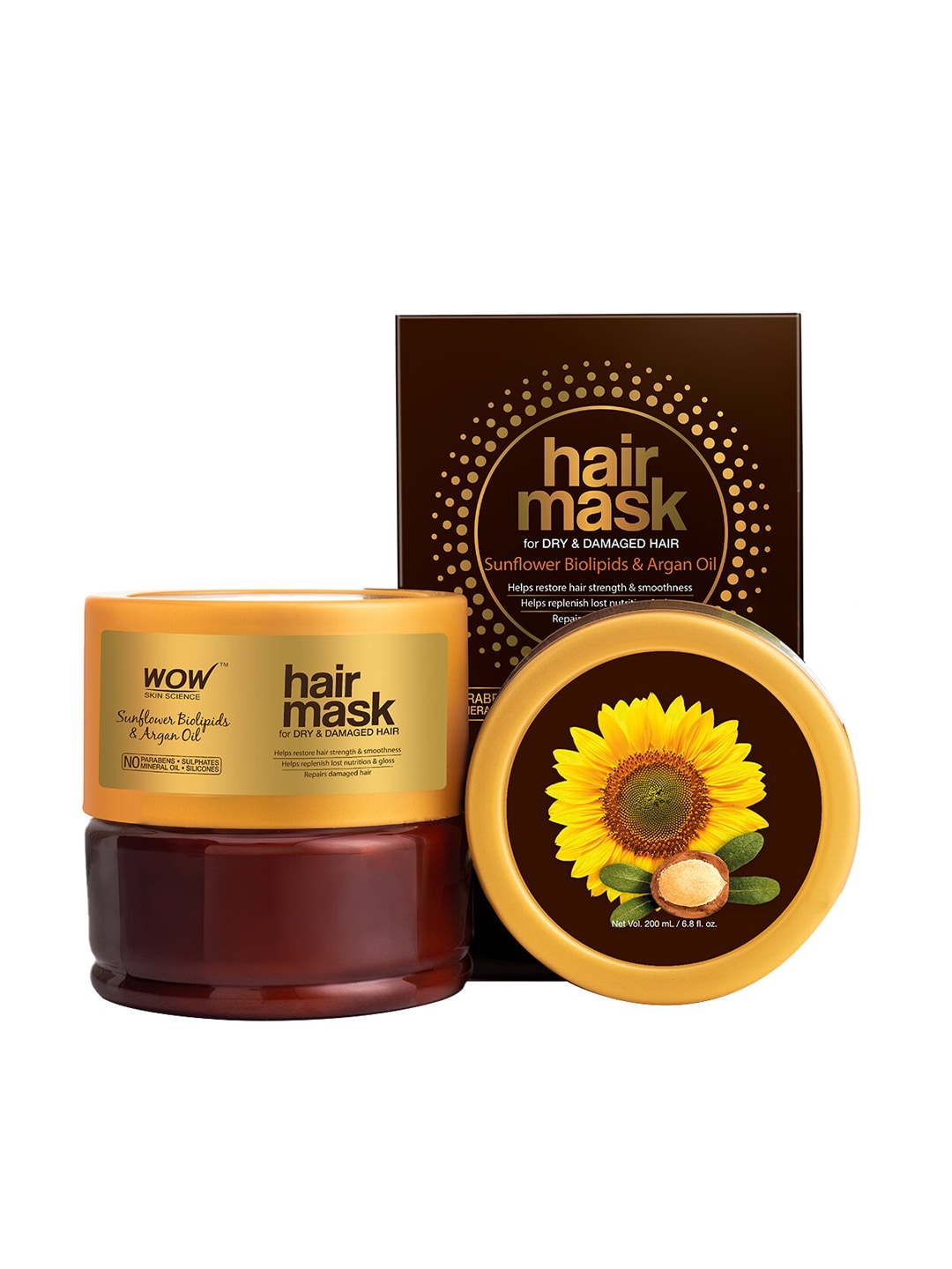 WOW Hair Mask For Dry and Damaged Hair - 200 ml Price in India