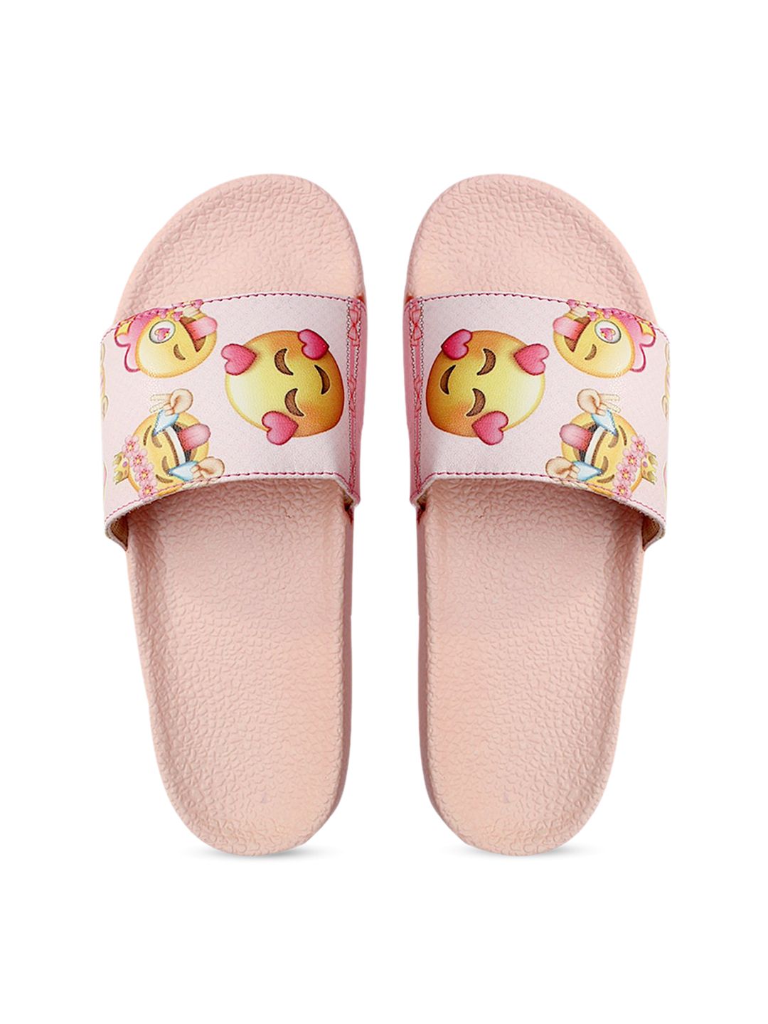 FREECO Women Pink Printed Sliders Price in India