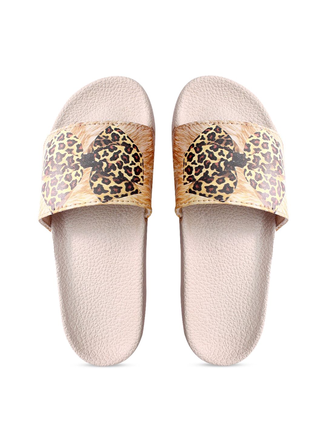 FREECO Women Yellow Printed Sliders Price in India