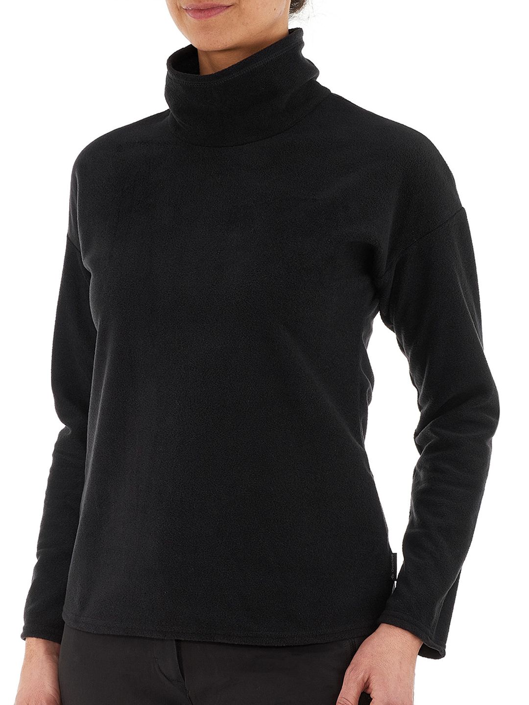 Quechua By Decathlon Women Black Fleece Sweatshirt Price in India