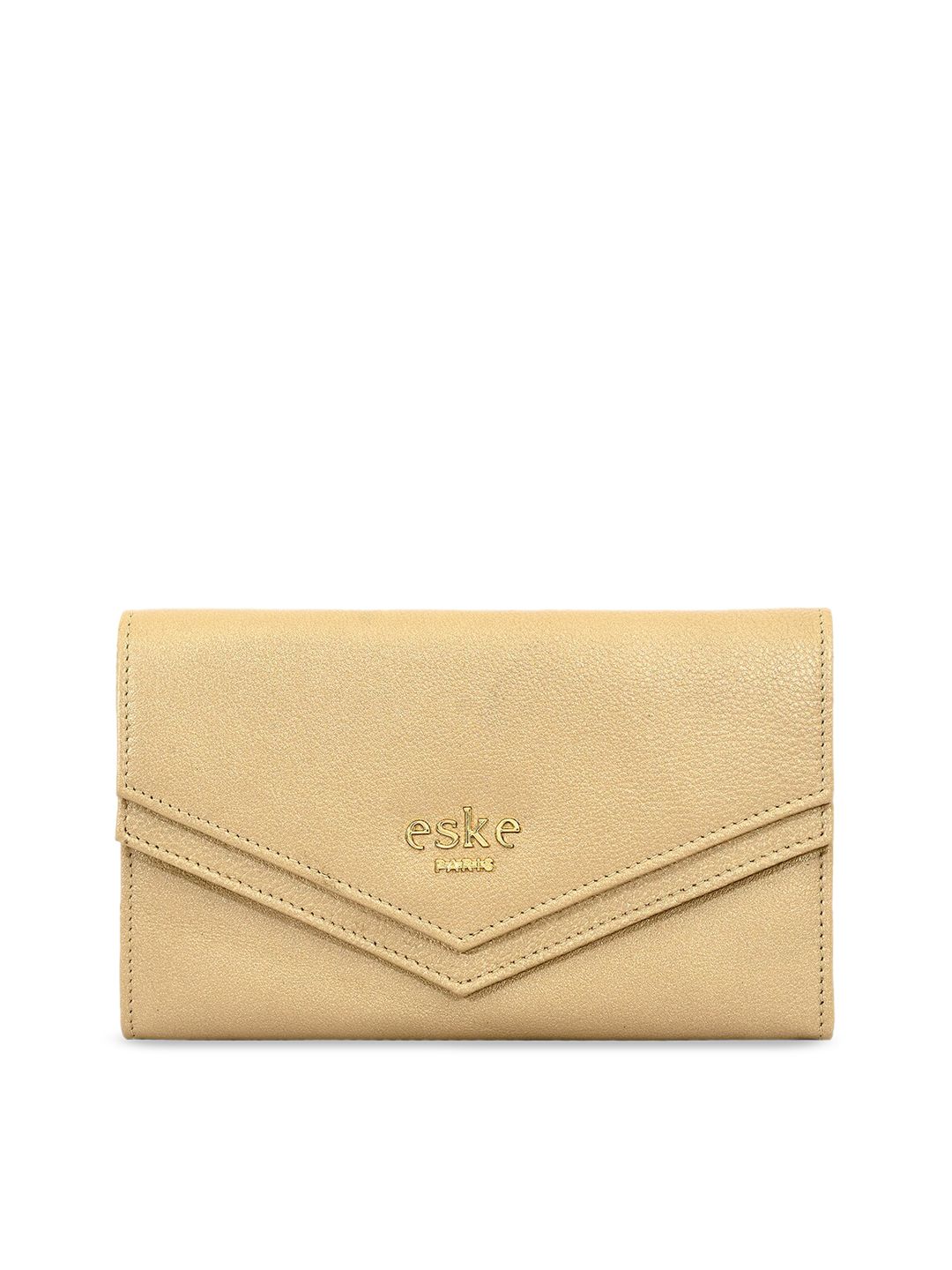 Eske Women Gold-Toned Solid Envelope Price in India