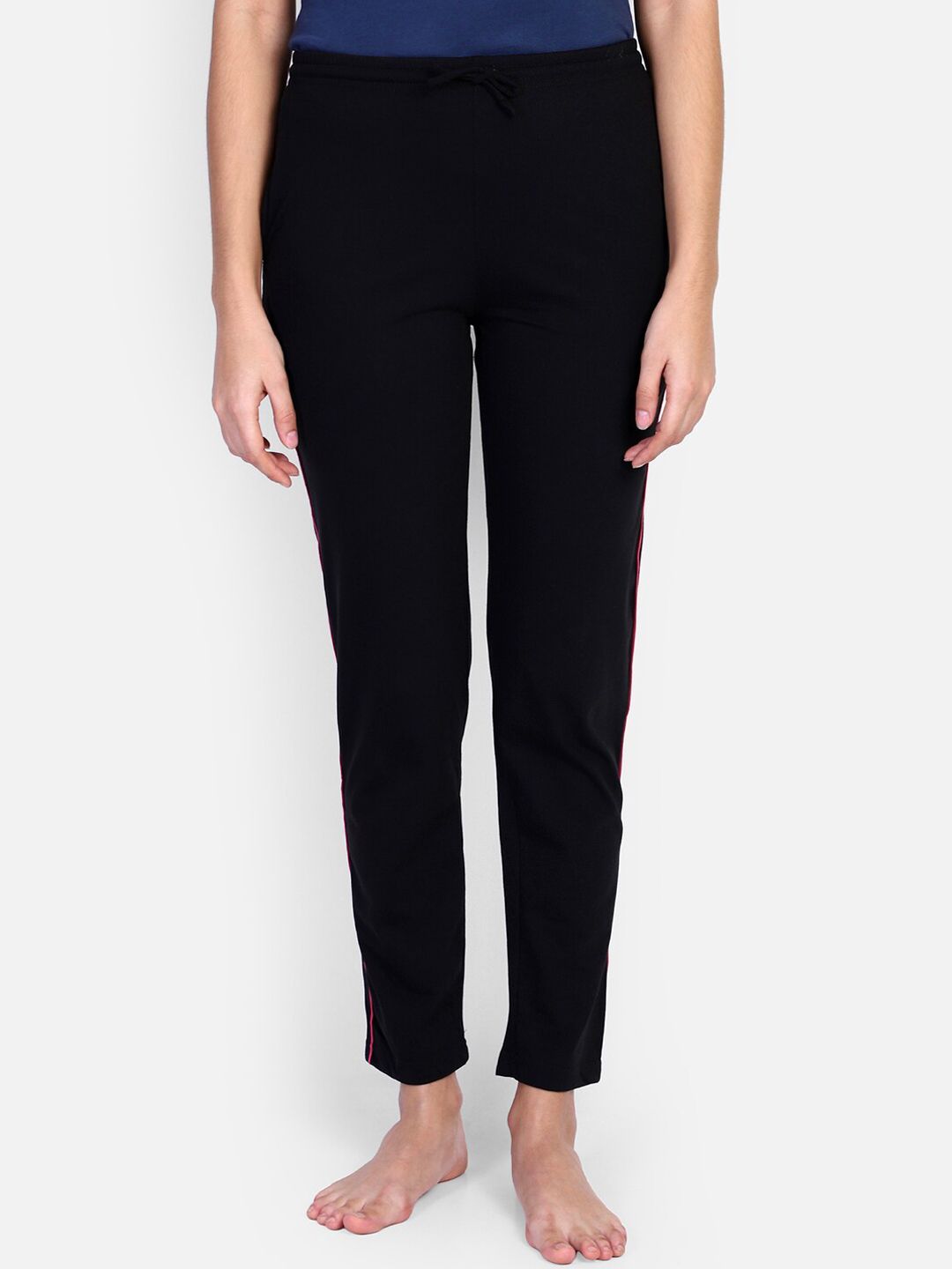 PROTEENS Women Black Solid Lounge Pants Price in India