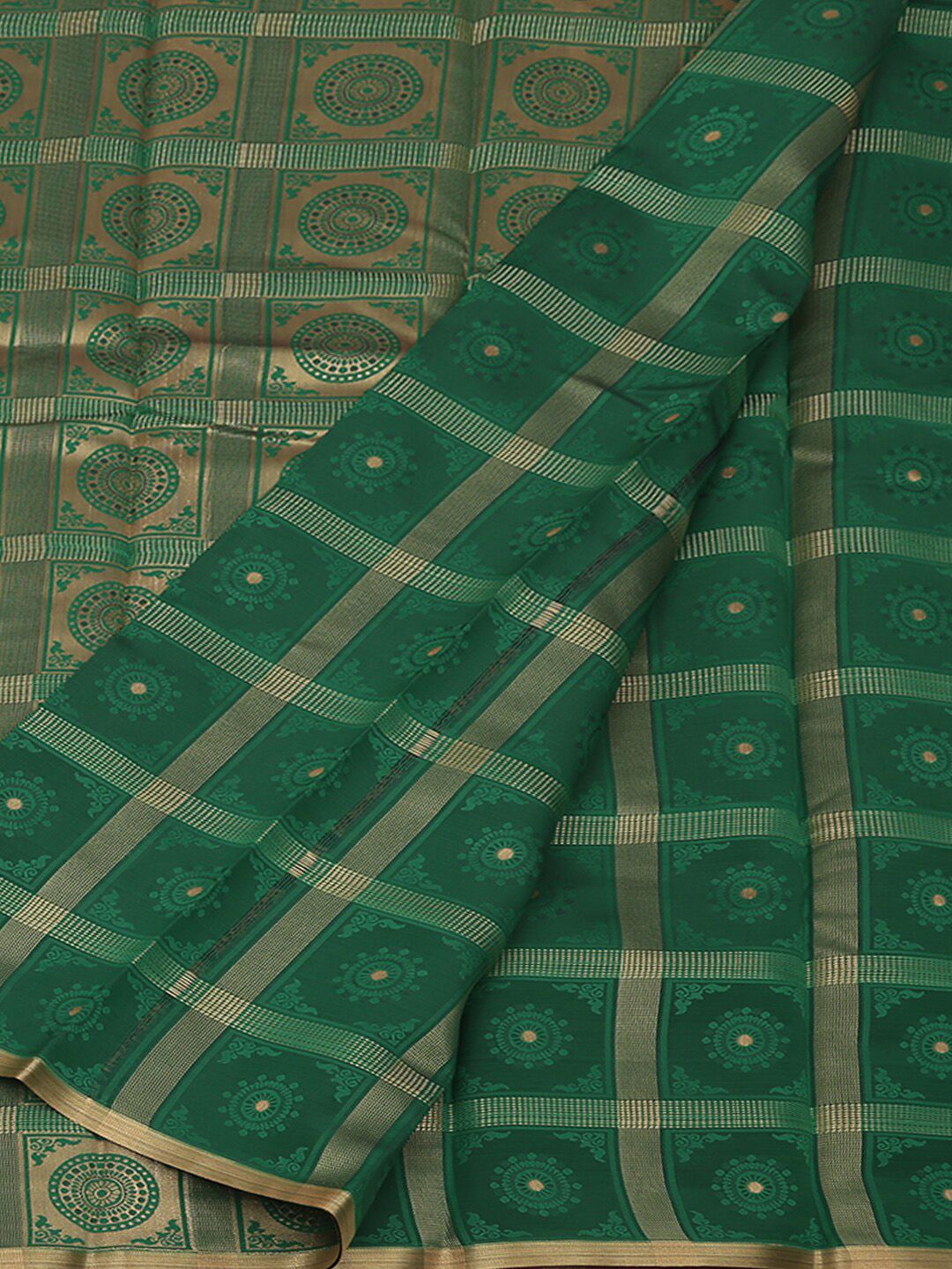 Pothys Red & Green Art Silk Woven Design Saree