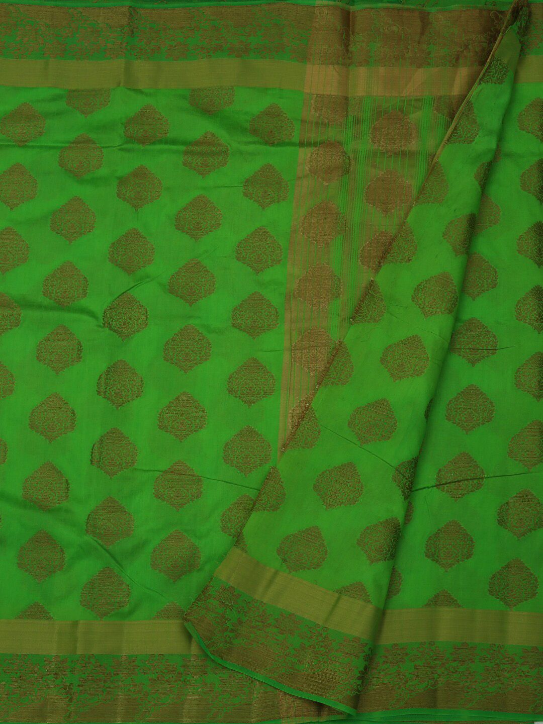 Pothys Green Woven Design Jute Silk Saree