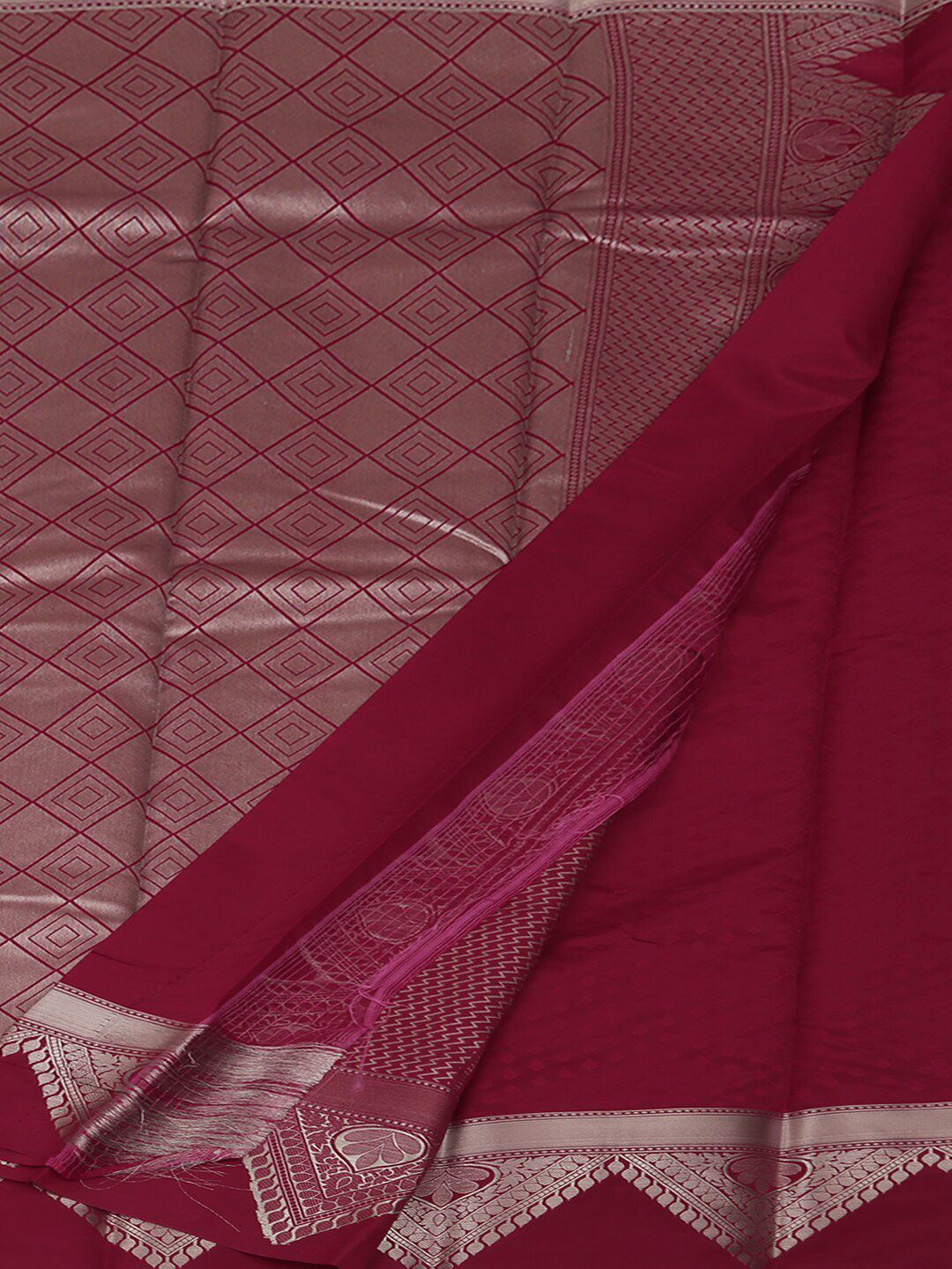 Pothys Magenta Woven Design Art Silk Saree