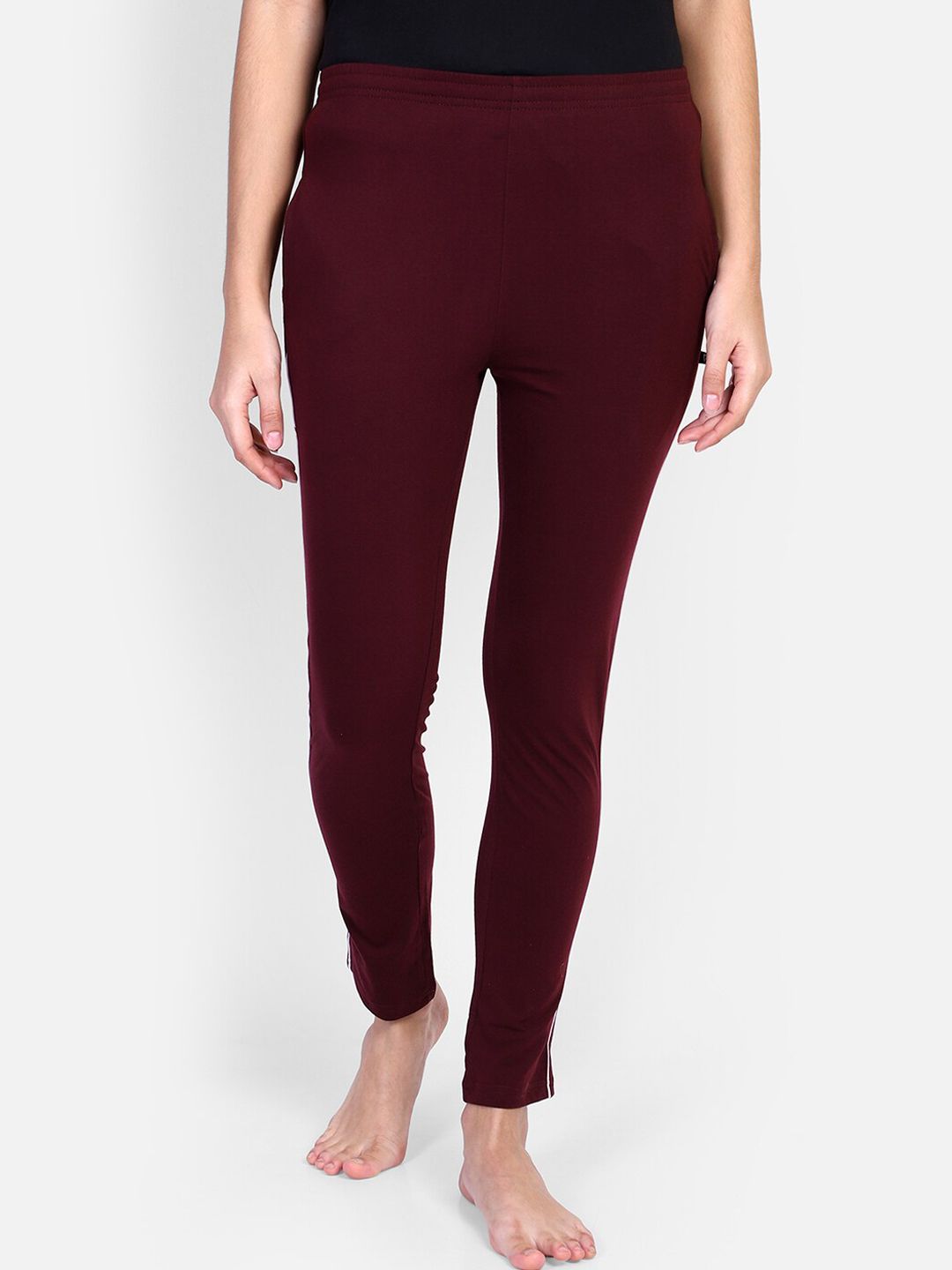 PROTEENS Women Maroon Solid Lounge Pant Price in India