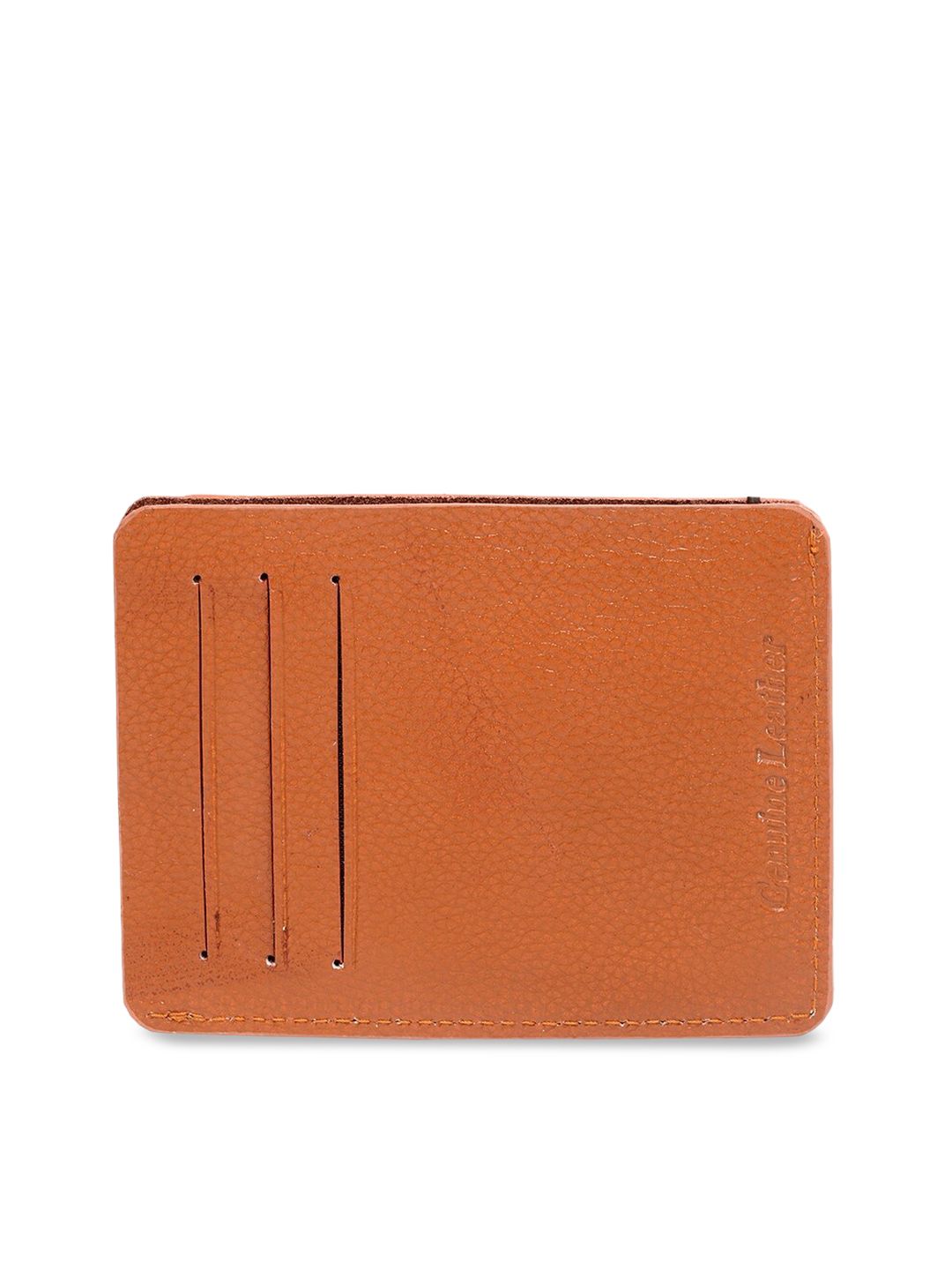 Teakwood Leathers Unisex Tan Brown Solid Card Holder Price in India