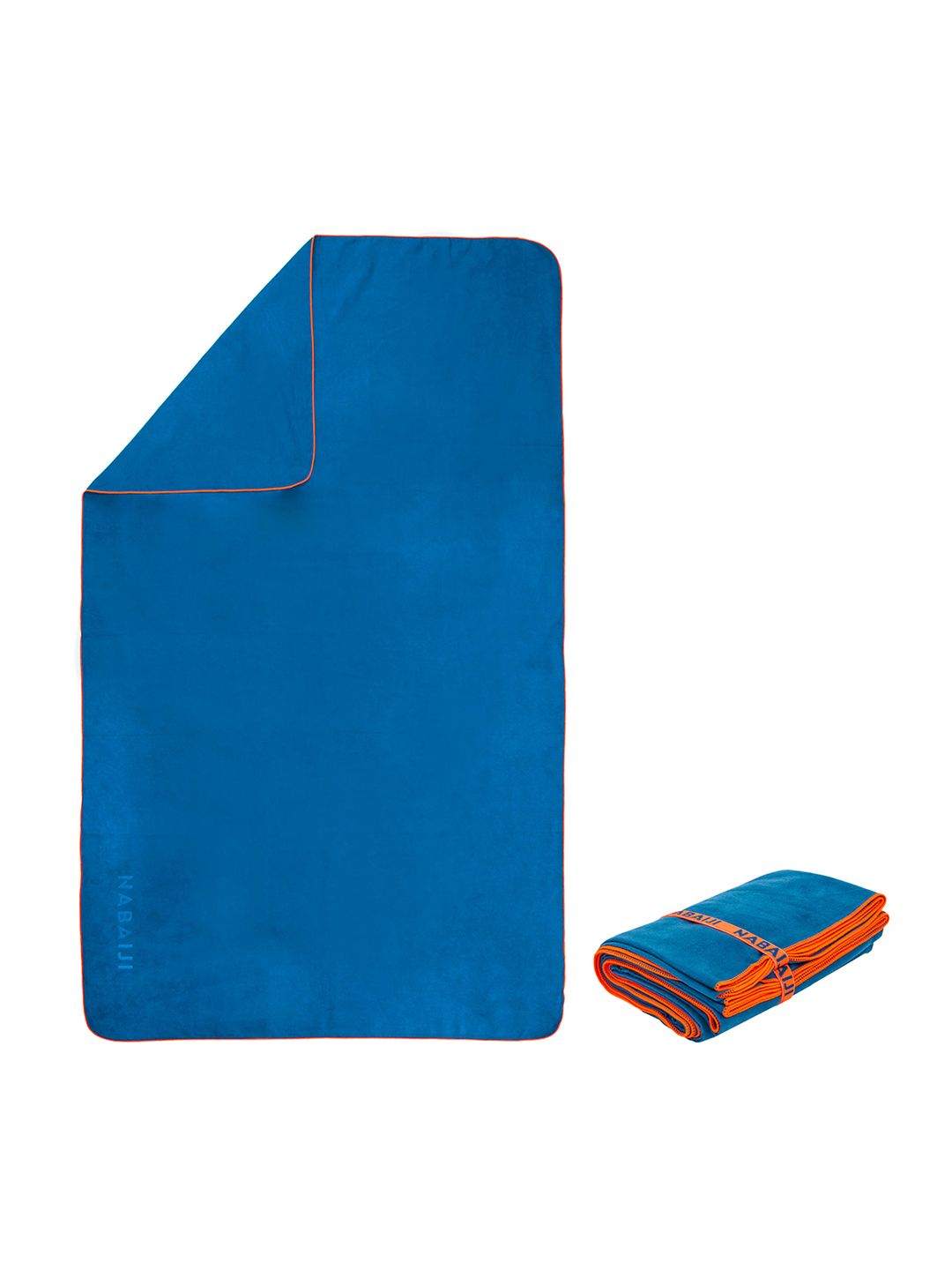Nabaiji By Decathlon Men Blue Solid 170 Gsm Ultra Compact Microfiber Towel 60 X 80Cm
