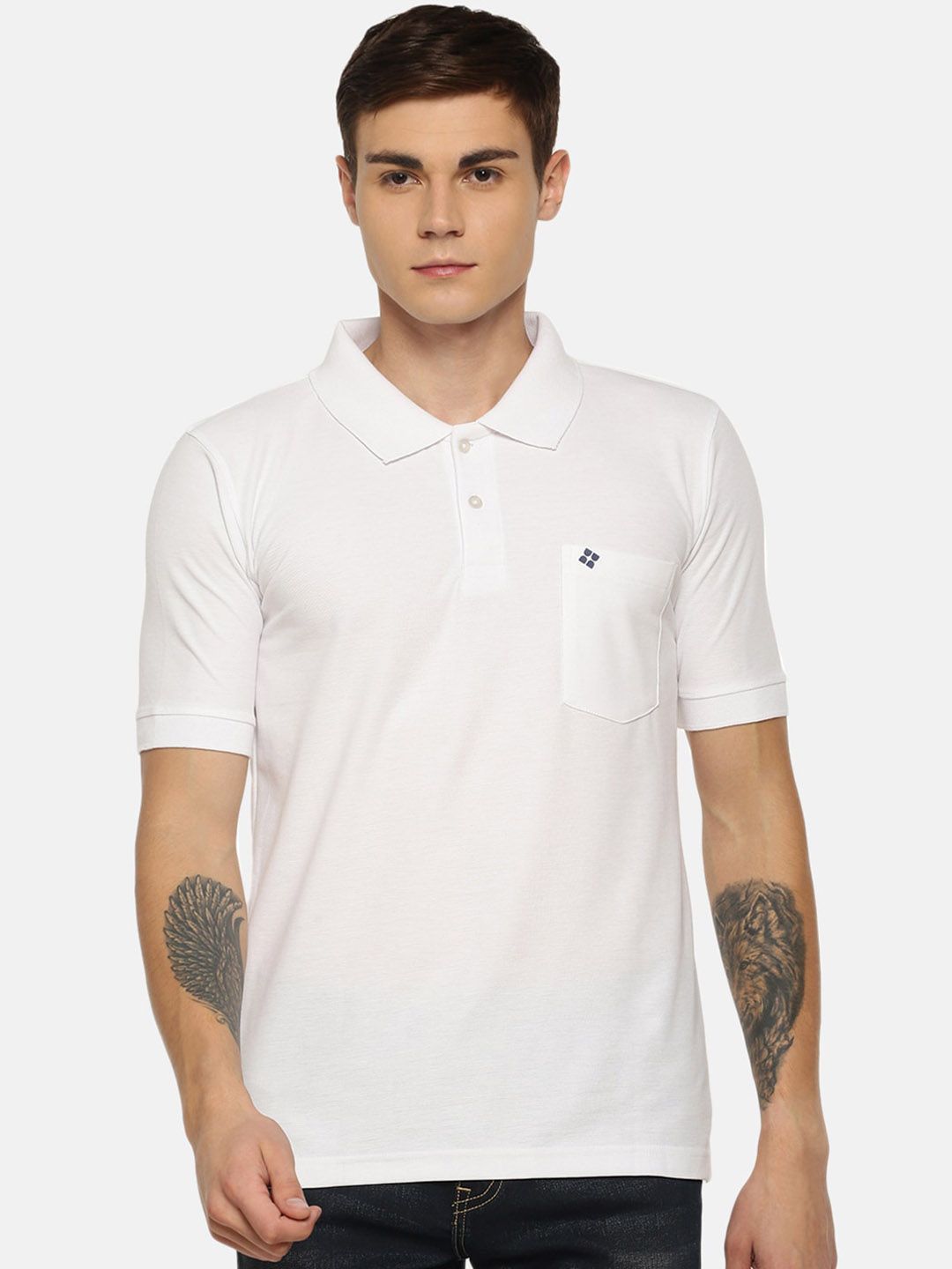 Dollar Men Solid Polo Tshirt with Pocket
