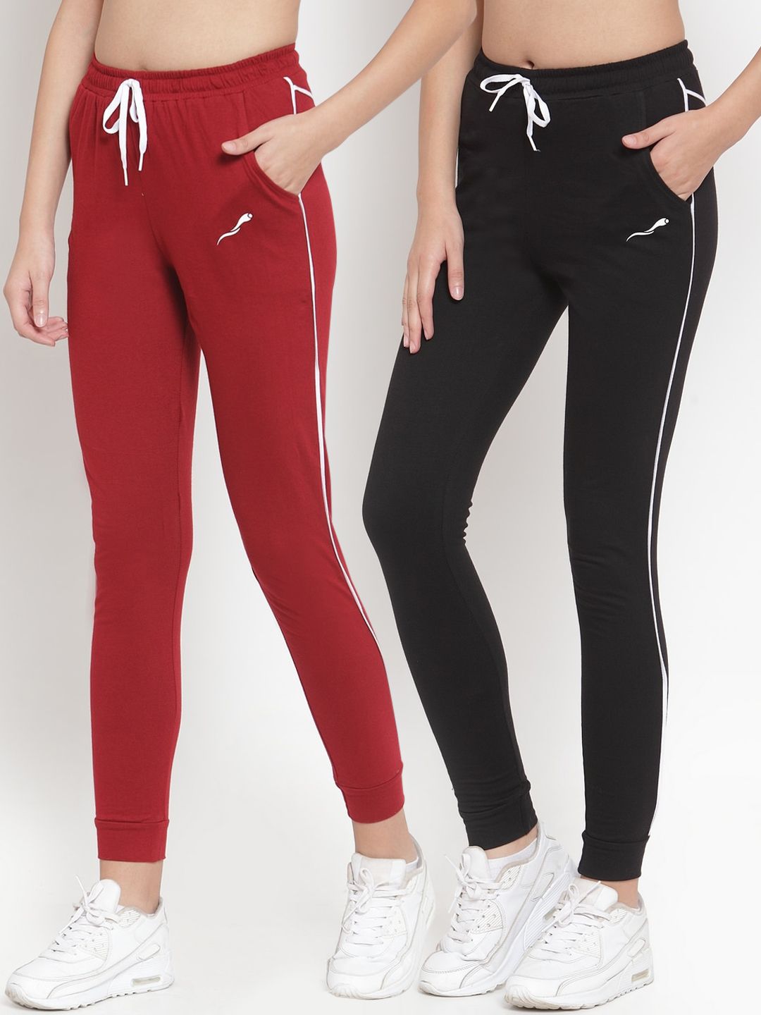 Boston Club Women Pack of 2 Solid Joggers Price in India