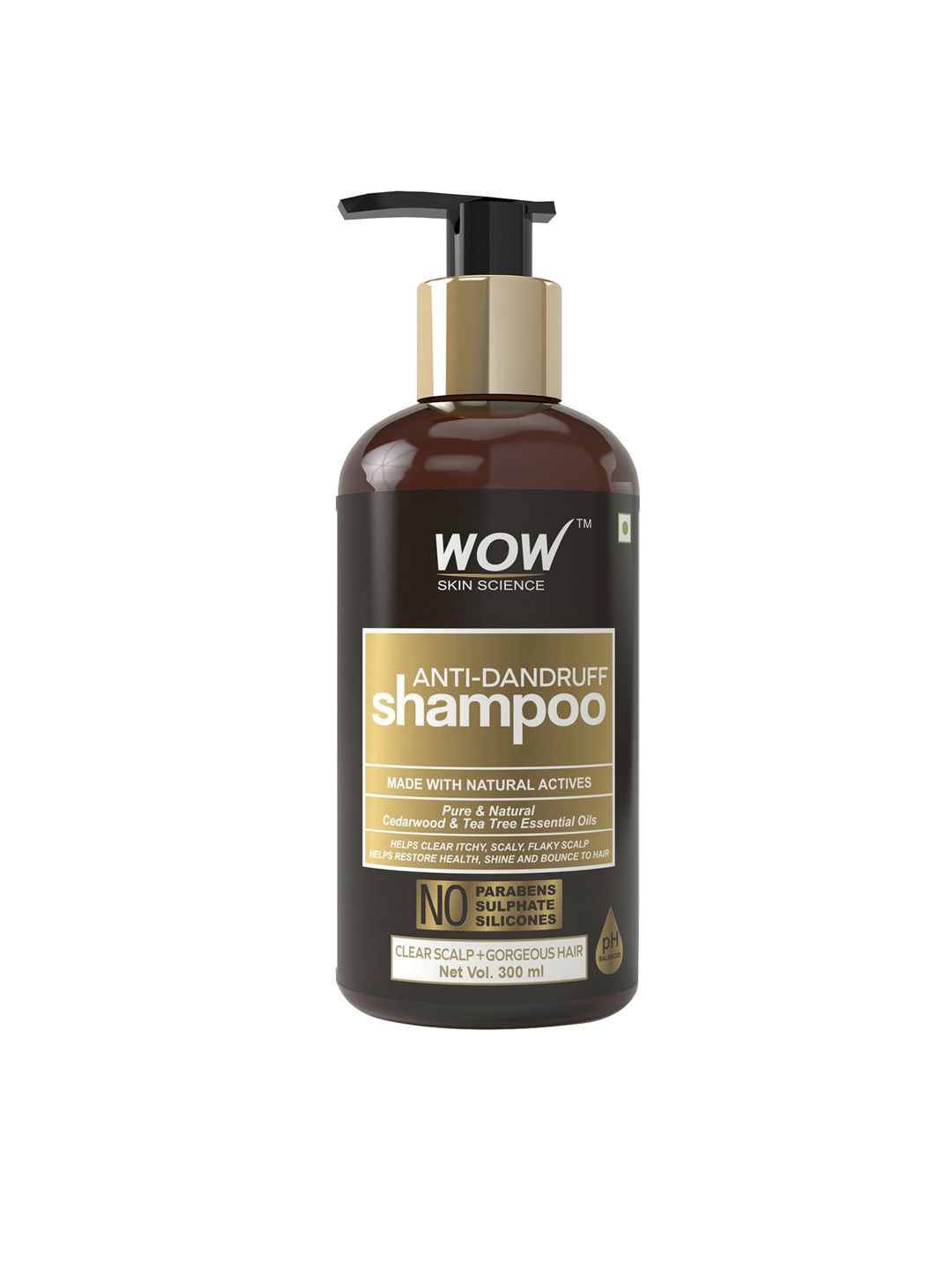 WOW SKIN SCIENCE Anti-Dandruff No Parabens & Sulphate Shampoo 300ml Price in India