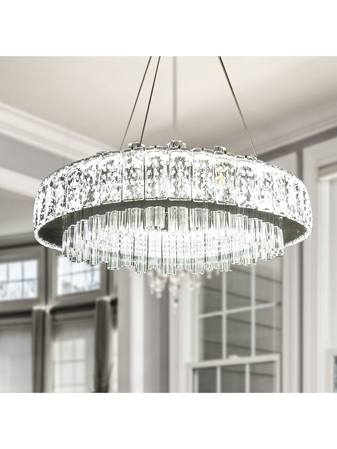 THE LIGHT STORE Transparent Textured Contemporary Pendant Lamp Price in India