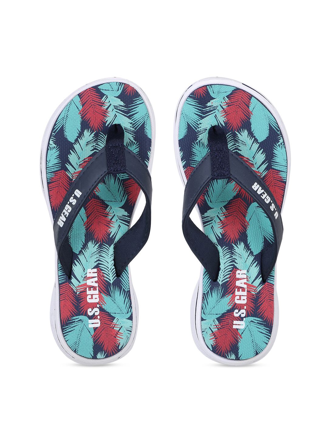 US Gear Women Multicoloured Printed Thong Flip-Flops Price in India