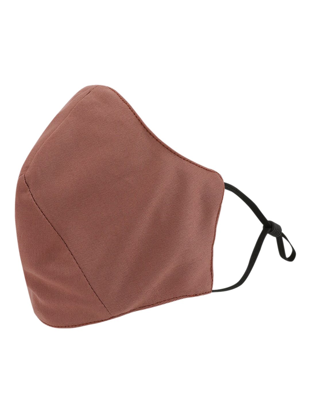 Kazo Women Brown Solid Reusable 2-Ply Cloth Mask Price in India