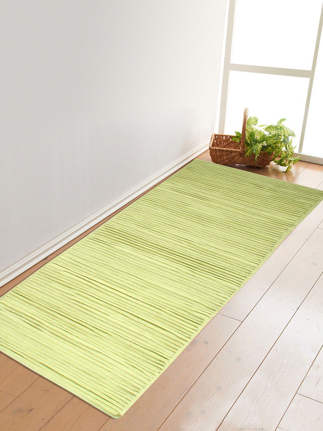 Saral Home Green Rib Pattern Anti-Skid Floor Mat Price in India