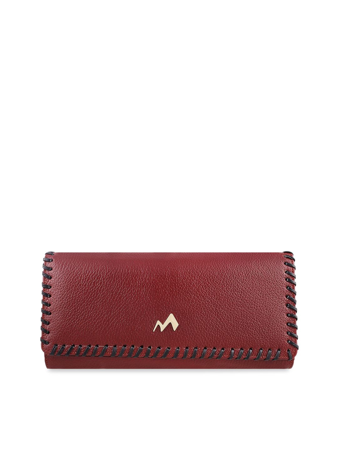 Metro Women Maroon Solid Two Fold Wallet Price in India