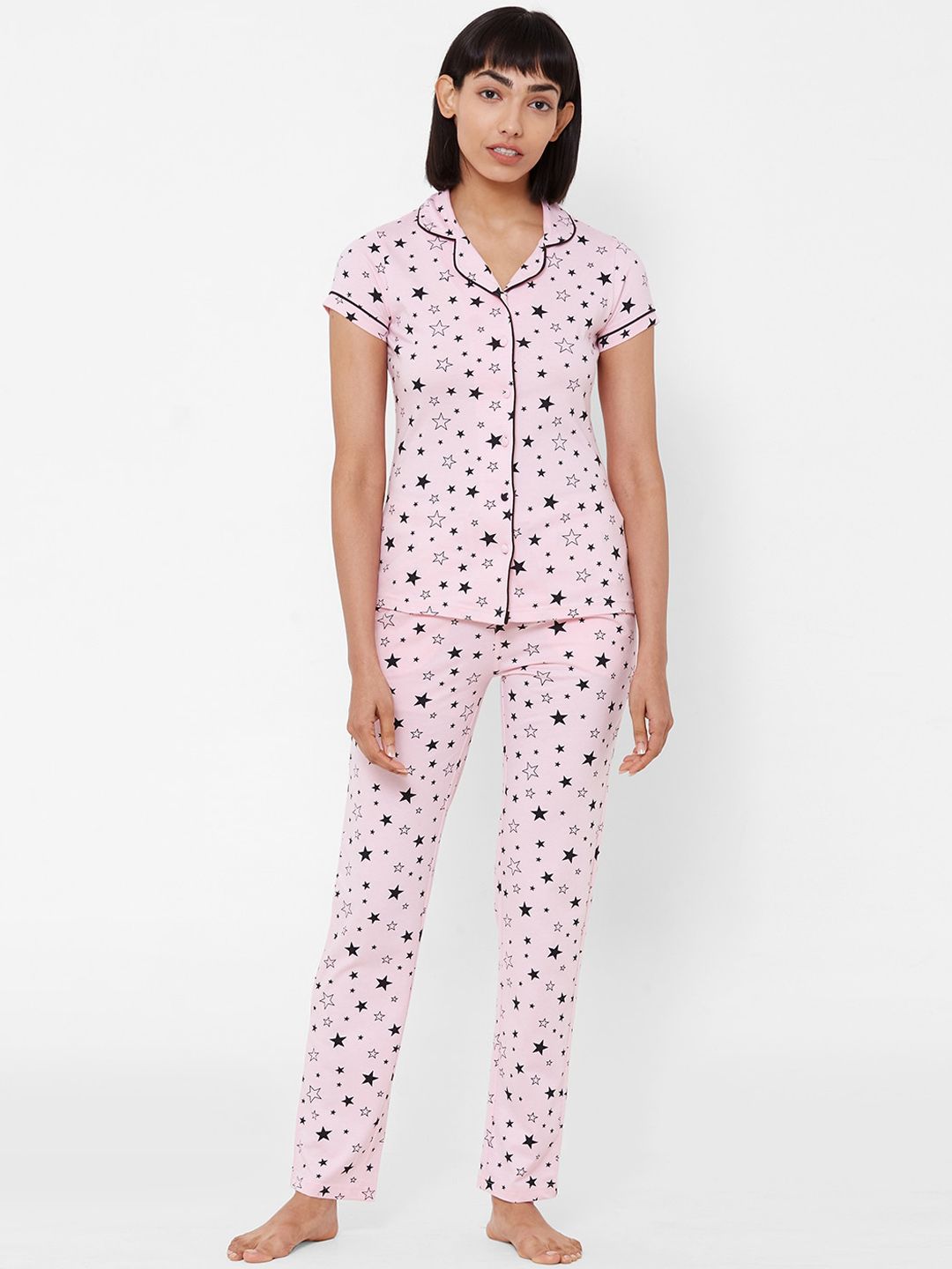 Sweet Dreams Women Pink Printed Night suit Price in India