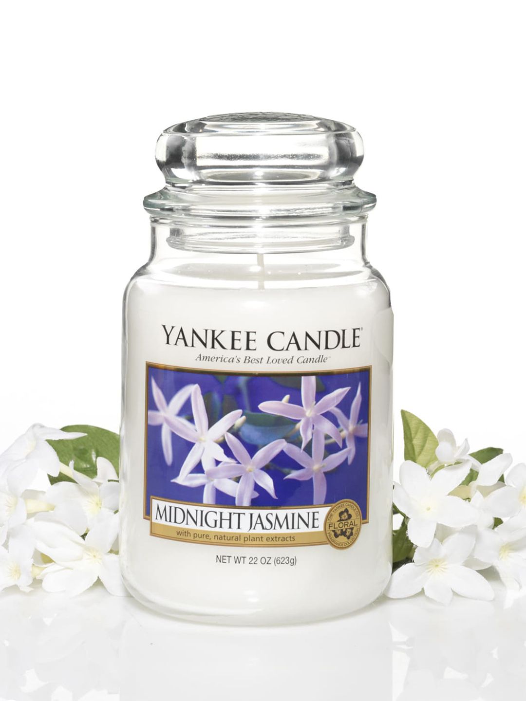 YANKEE CANDLE White Classic Large Jar Midnight Jasmine Scented Candles Price in India