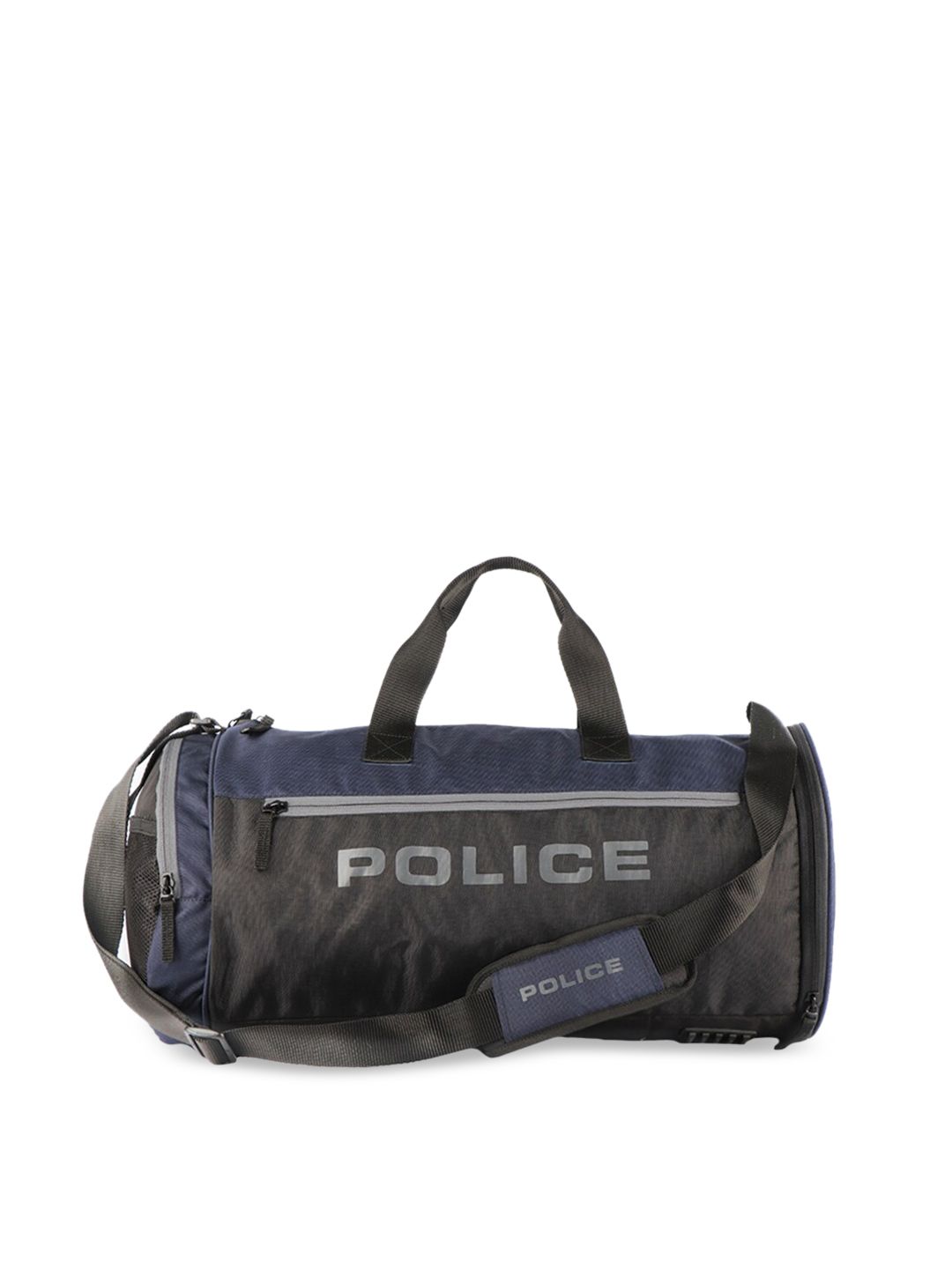 Police Unisex Black & Blue Colourblocked Backpack Price in India