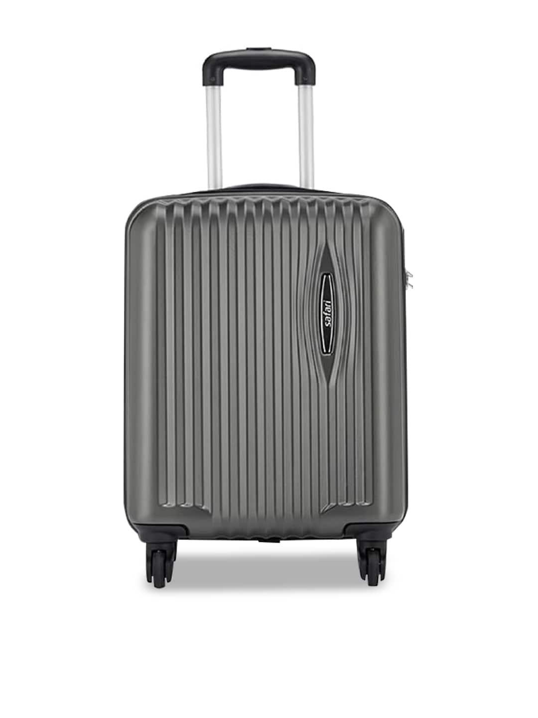 Safari Set of 3 Charcoal Grey Textured 360-Degree Rotation Hard-Sided Trolley Suitcases Price in India