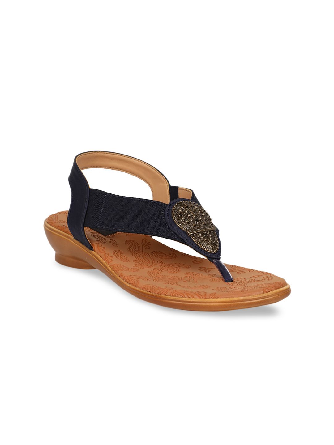 Bata Women Navy Blue Solid Wedges Price in India