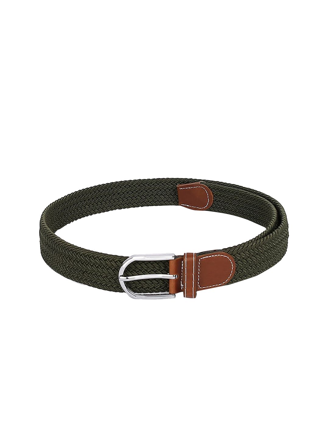 CRUSSET Unisex Green Braided Belt Price in India