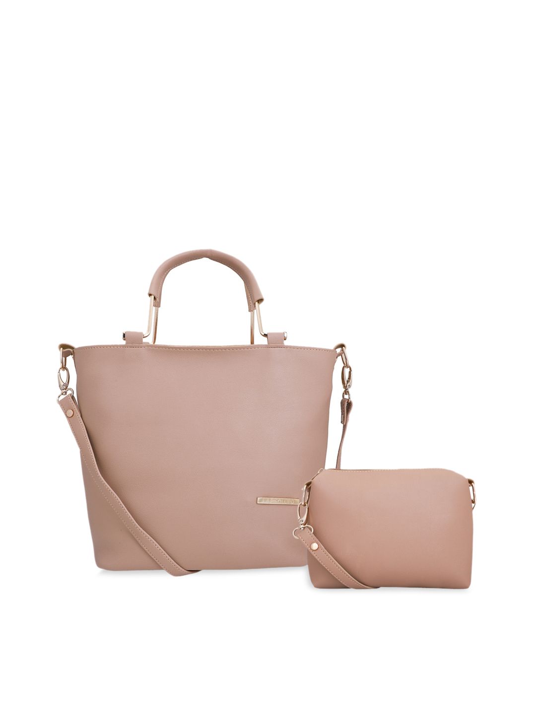 Lapis O Lupo Pink Textured Handbag with Pouch Price in India