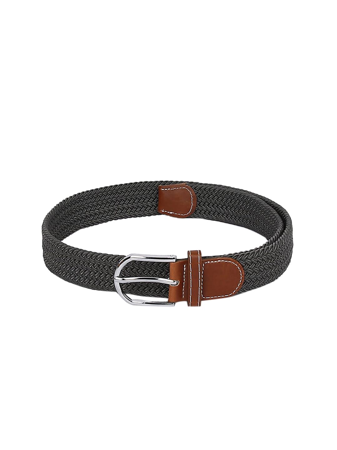 CRUSSET Unisex Grey Braided Belt Price in India