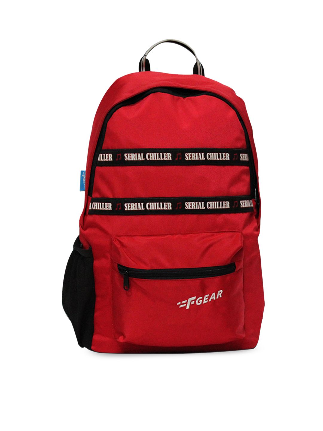 F Gear Unisex Red & Black Contrast Detail Backpack Price in India