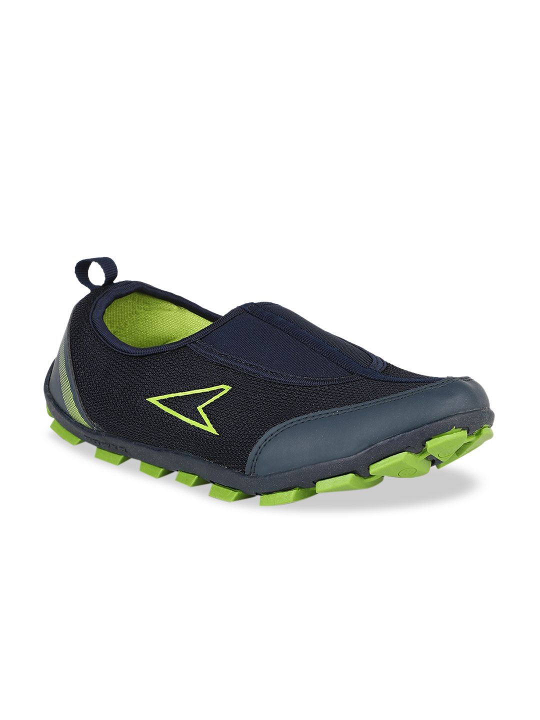 Power Women Blue & Lime Green Walking Shoes Price in India